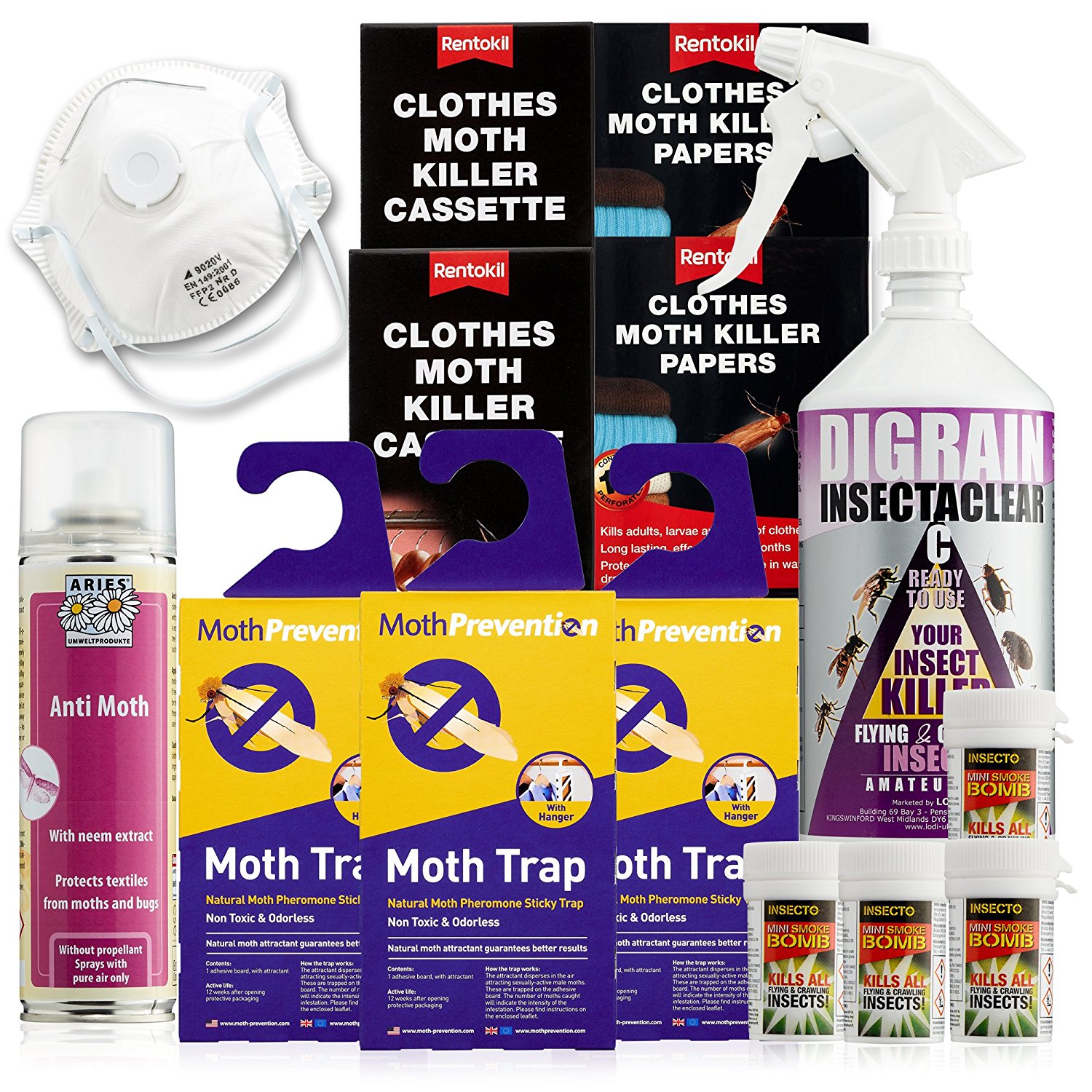Moth killing products